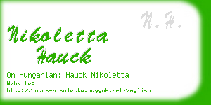 nikoletta hauck business card